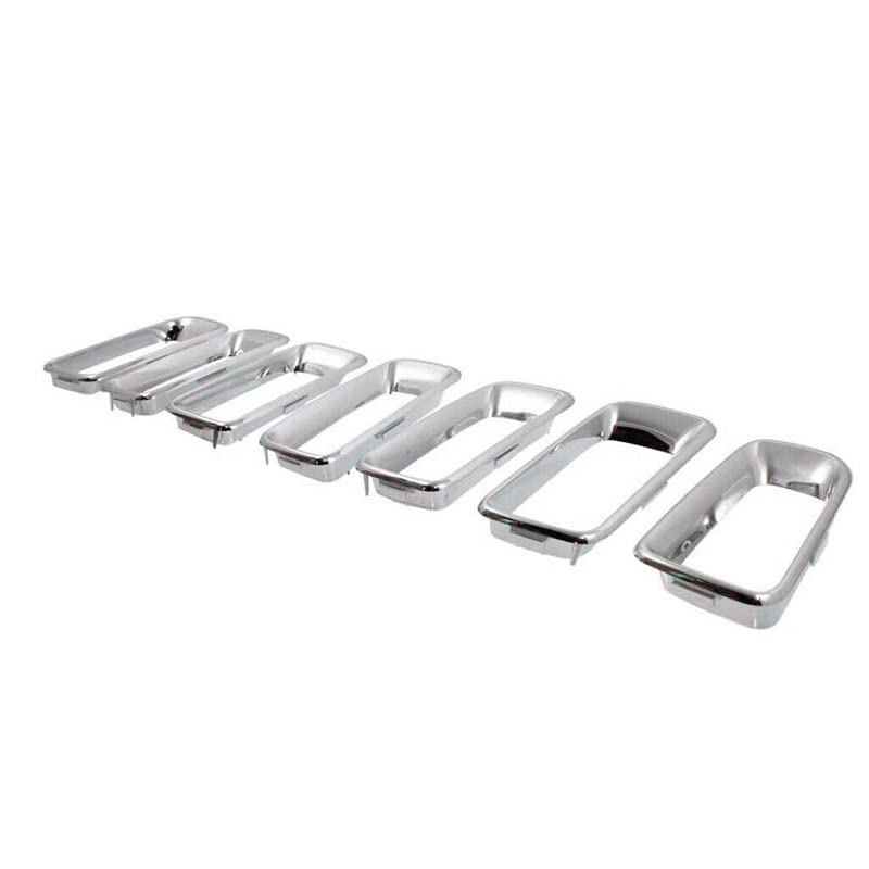 Rejilla para parrilla delantera cromada de Jeep Compass 2011-2017, marcos embellecedores 7 uds 6