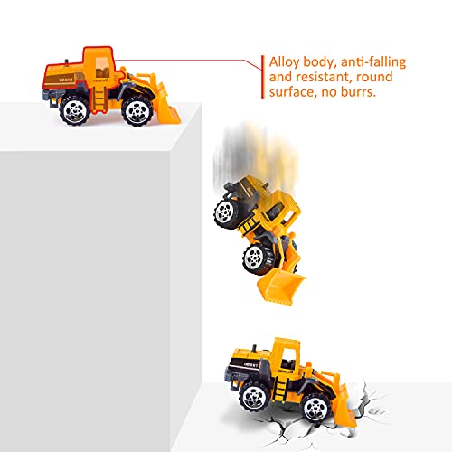 Babysmile Construction Truck Vehicle Toys 11 in 1 Cars Playset in Carrier Truck, Gift Pack for 3 Years Old Boys Girls Kids - Thumbnail 3