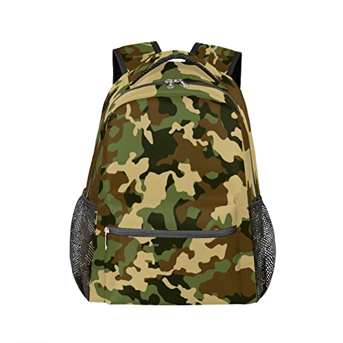 Mochila escolar de estudante maior, durável, impermeável, bolsa de viagem, mochila para laptop, mochilas universitárias com tira refletiva, Camuflagem, One Size 1 41efjFj-J9L