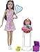 Barbie Skipper Babysitter Inc Playset, Birthday Feeding Set with Skipper Doll, Color-Change Baby Doll, High Chair & Accessories