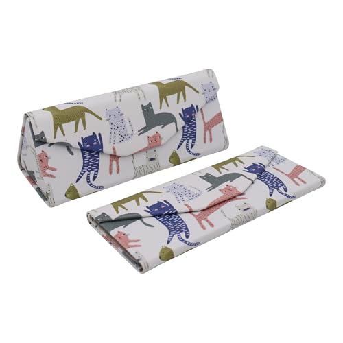 Image of Real Sic Glasses Case for Men and Women - Magnetic Folding Hard Shell Sunglass Holder - Inspired by Adorable Animals