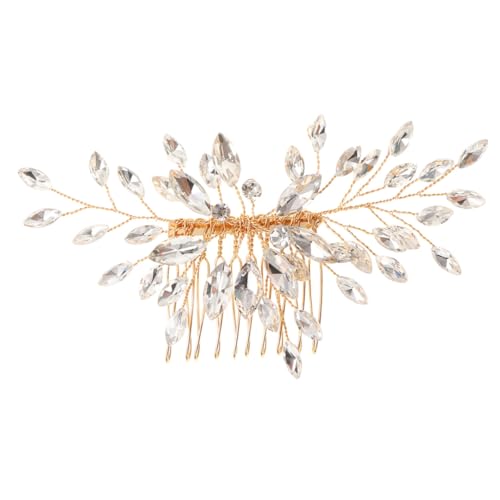 WEKADRIN ラインストーン ヘア コーム 結婚式用 ブライダル ヘッドピース スリッシュな女性用 ヘアアクセサリー 軽量で耐久性のあるデザイン