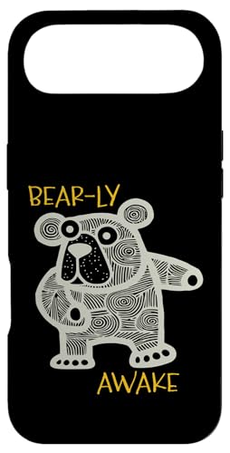 Funny Bear Pun Bear-ly Awake �X�}�z�P�[�X iPhone Air �p