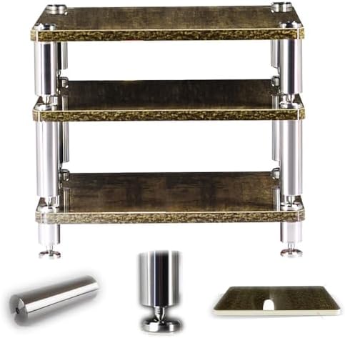 HiFi Rack AV Media Stand - Wooden Entertainment Tower with Shock ...