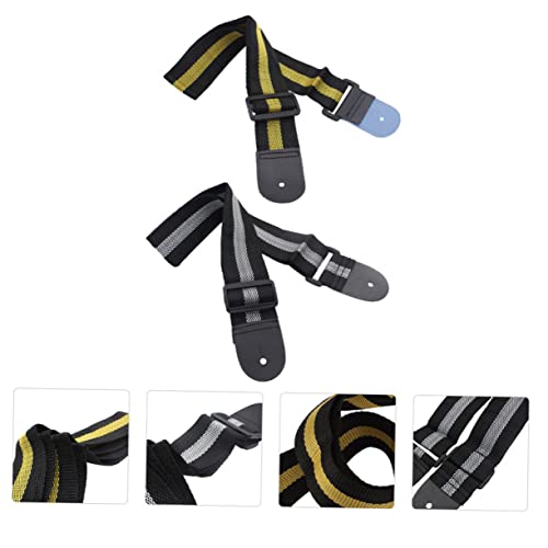 GOOHOCHY 2 Pièces Sangle De Guitare Longe Accessoires Guitares Basses Accessoires De Guitare Électrique Vintage Sangle De Guitare Bakélite Sangle De Guitare Basse Bandoulière Sangle - Les Beatles, Paul McCartney, John Lennon, RIngo Starr, George Harrison GOOHOCHY 2 Pièces Sangle De Guitare Longe Accessoires Guitares Basses Accessoires De Guitare Électrique Vintage Sangle De Guitare Bakélite Sangle De Guitare Basse Bandoulière Sangle – Image 3