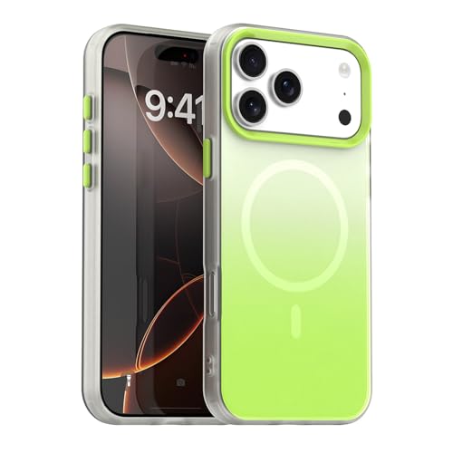 Coque iPhone 17 Pro silicone givré vert pour le quotidien actif