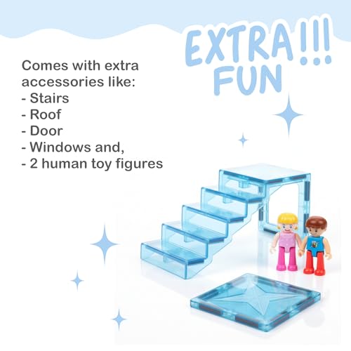 Image of SNAPTRON Magnetic Blocks for Kids Tiles -103Pieces Set Gifts for Girls, Boys, Magnetic Blocks for Kids 3+ Years, 4 5 6 7 8 9 10 / Constructing & Learning Builder Educational Magnatiles Game