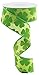 Shamrock Canvas Wired Edge Ribbon - 10 Yards (Fresh Green. Kelly Green, 1.5")