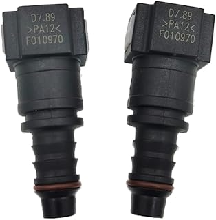 Pack of 2 Female Bundy to Hose Barb Fuel Line Quick Connector (ST 5/16 to 3/8)