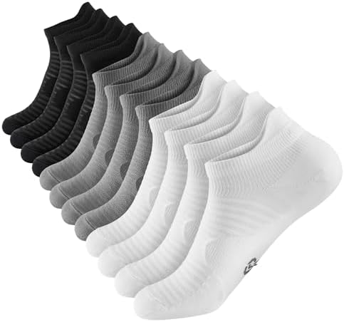 PAPLUS Ankle Compression Socks for Men Women 6 Pairs, for Running, Walking