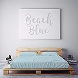 Night Sweats: PeachSkinSheets Beach Blue 1500tc Soft Sheet Set - Regular King