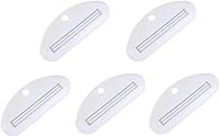 Zahnpasta-Quetscher aus Kunststoff, weiß, Zahnpasta-Spender, Zahnpasta-Clips zum Sparen von Zahnpasta, kinderfreundlich, einfach und praktisch, Hilfsmittel und Zubehör, 5 Stück