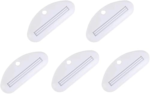 Zahnpasta-Quetscher aus Kunststoff, Zahnpasta-Spender, Zahnpasta-Clips zum Sparen von Zahnpasta, einfach und praktisch, kinderfreundlich, Badezimmer-Sicherheit, Hilfsmittel und Zubehör, 5 Stück