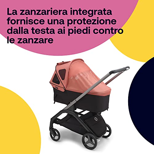 Bugaboo Dragonfly Cappottina Breezy, Estensibile Per Una Maggiore Copertura E Una Protezione Solare Ottimale, Resistente All'acqua, Sunrise Red - 5