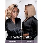 LUVME HAIR Bob Wig 100% Human Hair Wigs Glueless Lace Front 200% Density 10 Inches Ash Blonde Bob, Pre Cut Plucked Hd Lace Short Wig Ready To Go Natural Color Straight Bleached Knots Side Part - Image 5