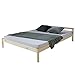 Produktbild Homestyle4u 640, Holzbett 140x200 mit Lattenrost Doppelbett Bettgestell Kiefer Holz Bett Massivholz Natur