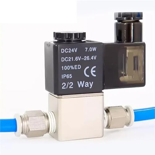 Válvula solenoide 2V025-08 electroválvula neumática 2/2 vías 12V para circuitos de aire 5