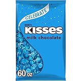 HERSHEY'S KISSES Milk Chocolate Candy Bulk Bag, Great Holiday Candy and Stocking Stuffers, 60 oz