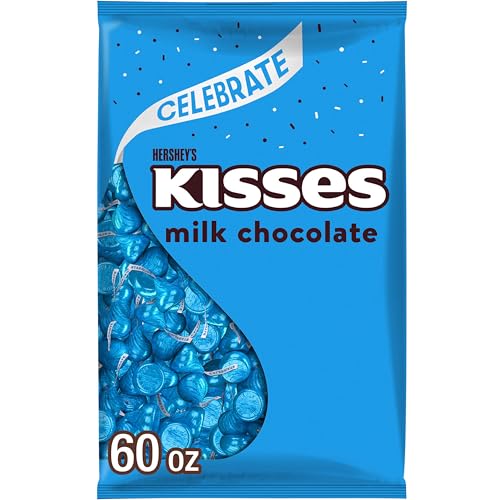 HERSHEY'S KISSES Milk Chocolate Candy Bulk Bag, Great Holiday Candy and Stocking Stuffers, 60 oz