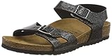  BIRKENSTOCK Mädchen Rio Birko-Flor Glitter Black Sandale, 32 EU Étroit