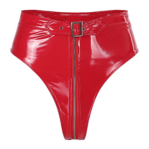YiZYiF Women Panties Thong G-String Fashion Low-Rise Tanga Shorts Briefs Sexy T-Back Underwear Red H 4X-Large