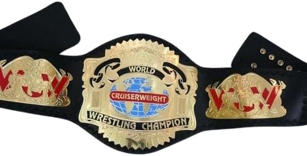 WCW CruiserWeight Championship Belt - New Cruiserweight World heavyweight Wrestling Replica Title Champion Belt