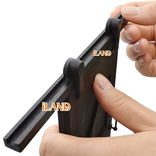 Iland Dollhouse Accessories Of Wooden Dollhouse Door On 1:12 Scale, 2Pcs Miniature Doors Of Sliding Barn Doors #TOP5