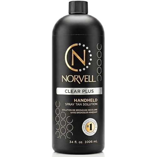 Norvell Professional Spray Tan Solution Clear Plus, 1 liter - Fast Drying