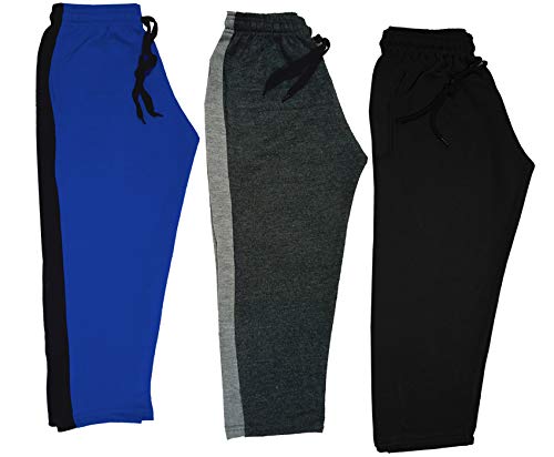 Image of IndiWeaves Kids Unisex Solid Fleece Warm Track Pants Winter Lower for Boys & Girls (W-P3-24 Black 3-4 Years)