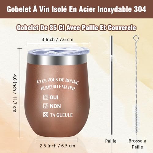 Idee Cadeau Meilleure Amie Femme Verre a Vin Cadeau Amitié Copine Fille – vue 2