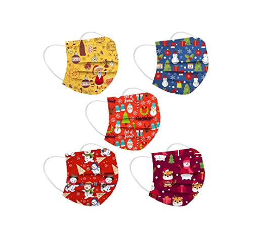 Fossen 50PC Mascarillas Navidad Infantil,patrón de arbol Navidad niños,mascarillas Infantiles,Decoracion Navidad para niños,mascarillas para niñas,mascarillas niños,mascarillas ni os (Estilo 16) Cover