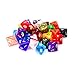 25 Count Assorted Pack of 8 Sided Dice - Multi Colored Assortment of D8 Polyhedral Dice