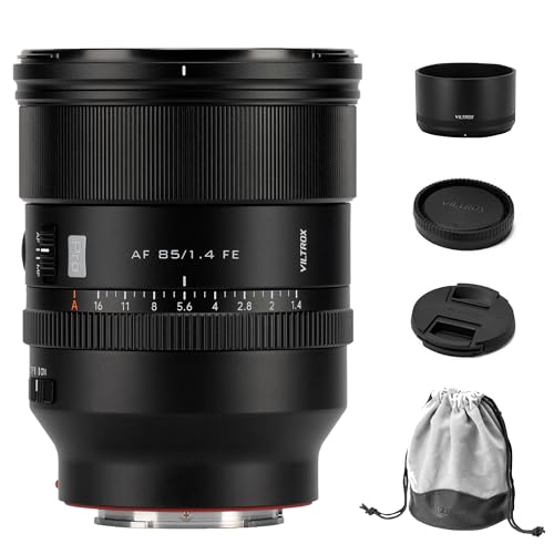 VILTROX 85mm F1.4 Pro FE, AF 85mm f/1.4 Full Frame Auto Focus Camera Lens for Sony E-Mount Mirrorless Cameras a7 a7II a7III a7R a7RII a7RIII a7RIV a7S a7SII a9 a7C