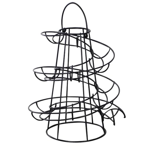 1 panier distributeur d'œufs en spirale pour cuisine, fruits, espace de stockage jusqu'à 24