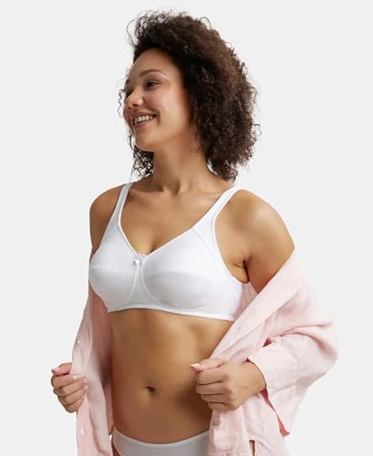 Image of Jockey 1841 Minimizer Bra | Wirefree | Non Padded | Full Coverage with Broad Fabric Straps | Microfiber Nylon Elastane Fabric