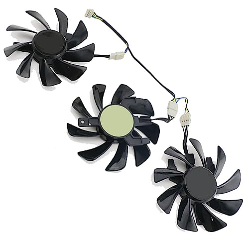 T129215BU 85mm 12V 0.50A 4 Pin Graphics Card Cooling Fan Replacement for Sapphire Radeon R9 Fury Video Card Cooler Fans (3PC)