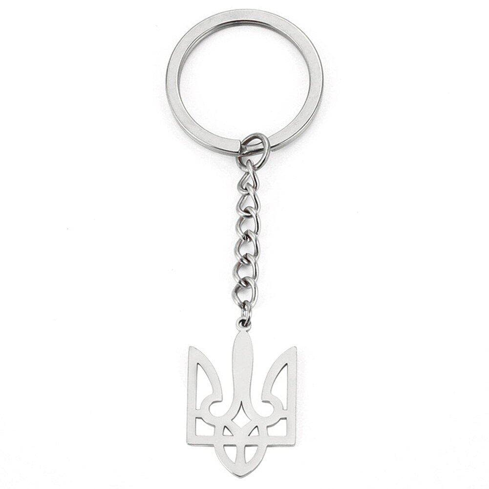 Casiler Ukraine National Emblem Keychains Ukrainian Key Holders Bag Charms Car Key Pendant for Purse Handbag Bag Decoration