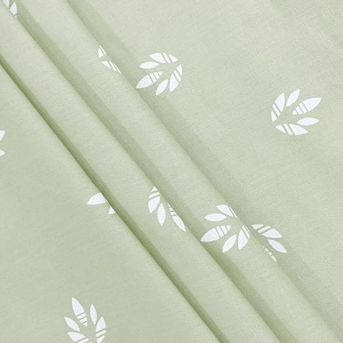 Image of Swayam Zinnia Collection Premium Mercerized Pure Cotton 250TC Geometric Print King Bedsheet with 2 Pillow Covers - Green