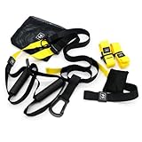 Verstellbar Schlingentrainer Set, Sling Trainer, mit Türankerbefestigung & Verlängerungsband & Hilfsgurt & Aufbewahrungsbeutel & Übungsleitfaden, für Fitness Zuhause, Training Zuhause