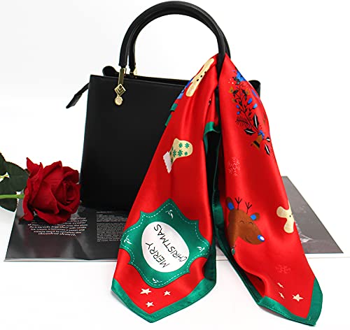 Image of ANDANTINO 100% Mulberry Silk Scarf -21 inch Square Neckerchief with Gift Packed