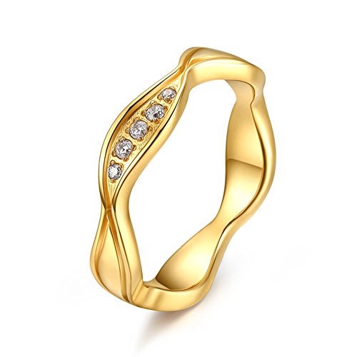 MEALGUET   sin Metal Mujer (Acero Inoxidable) Round-Shape Zirconia cúbica