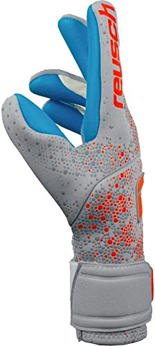 Reusch Pure Contact Aqua Goalkeeper Gloves, Gray/Orange/Blue, Size 9 #TOP2