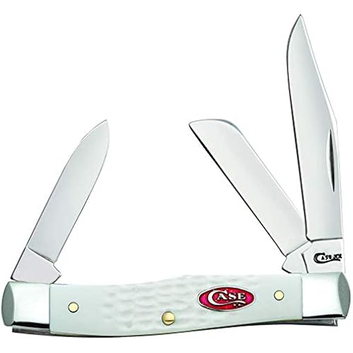 Case WR XX Pocket Knife Sparxx White Jigged Synthetic Medium Stockman Item #60184 - (63032 SS) - Length Closed: 3 5/8 Inches