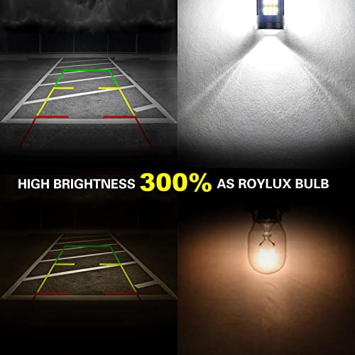 Roylux 912 921 Led Bulb For Backup Light Reverse Lights 6000K Super Bright Canbus Error Free T15 W16W 906 904 579 Led Halogen Replacement, Pack Of 2 #TOP2