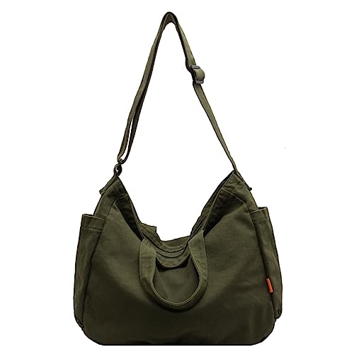 X SIM FITNESSX Bolso bandolera unisex para mujer, bolso de mano, bolso de mano, bolso de mano, bolso de la compra, bolso de tela para el día a día, oficina, escuela, viajes, verde, Retro
