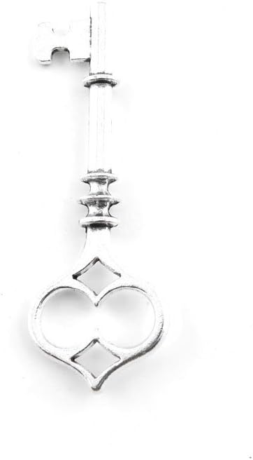 Jewelry Making Charms Retro Silver Tone for Necklace Pendant Bracelet Findings Vintage Bijoux Breloques Bulk J6AH1 Magic Key
