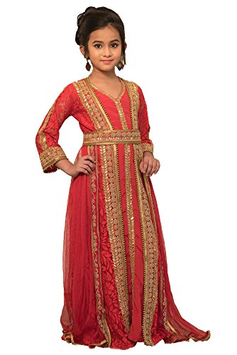 Robe fille rouge 12-13 ans aux finitions soignées et tissu haut de gamme