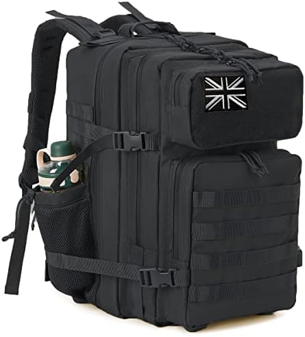 QT&QY Military Tactical Backpacks for Men Army Molle Daypack 25L/35L/45L Lage 3 Day Bug Out Bag Camping Hiking Rucksack with Bottle Holder