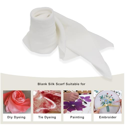 Solid Color Mulberry Silk Scarf 25" Square Scarf Neck Scarf Hair Head Breathable Lightweight for Women 7