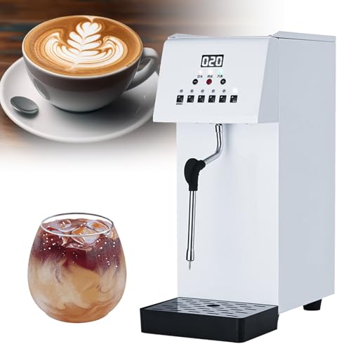 Milchaufschäumer, 6-Liter-Kaffeeschaummaschine, Vollautomat, Dampfkochwasser-Aufschäummaschine, mit LED-Temperaturanzeige, Schnellaufheizung, für Kaffee, Milch, Milchtee Milchaufschäumer, 6-Liter-Kaffeeschaummaschine, Vollautomat, Dampfkochwasser-Aufschäummaschine, mit LED-Temperaturanzeige, Schnellaufheizung, für Kaffee, Milch, Milchtee